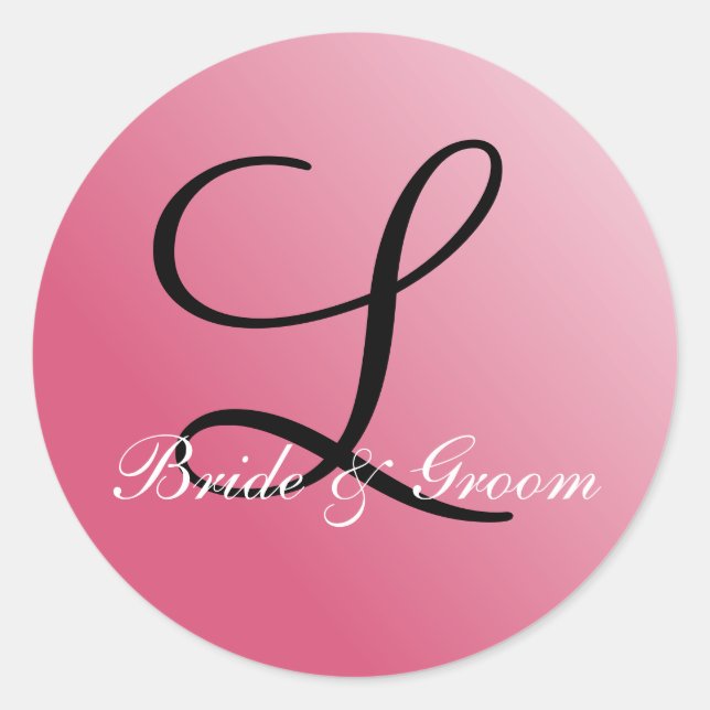 Sticker Rond Sceau personnalisable Monogramme L (Devant)