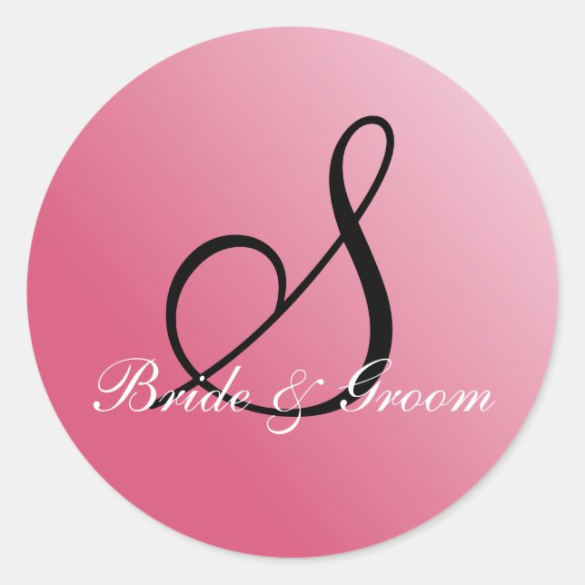 Sticker Rond Sceau personnalisable Monogramme S (Devant)