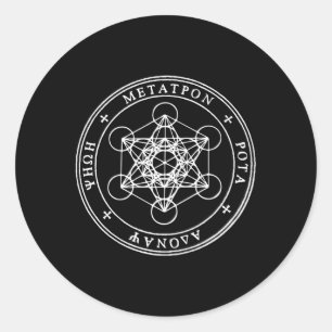 Sticker Rond Sceau Saint de Archangel Metatron Aka Enoch Sigil
