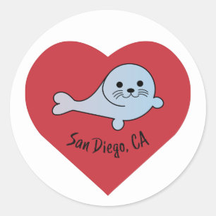 Sticker Rond Sceau San Diego