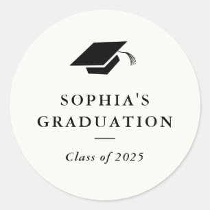 Sticker Rond Sceau simple d'enveloppe de graduation classique