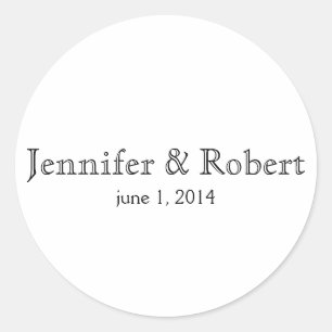 Sticker Rond Sceau simple d'enveloppe d'élégance moderne