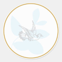 Sceau/Sticker Bleu Dove and Branch Baptiser