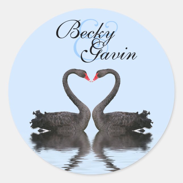 Sticker rond Sceau Swans romanciers (Devant)