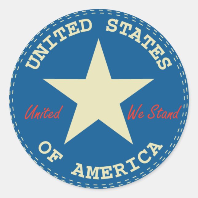 Sticker Rond Sceau USA (Devant)