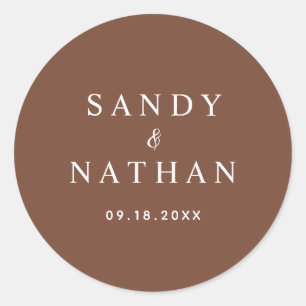 Sticker Rond Sceaux d'enveloppe de mariage Boho 