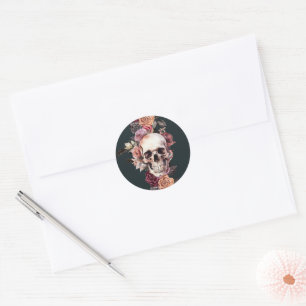 Sticker Rond Sceaux d'enveloppe floraux de mort