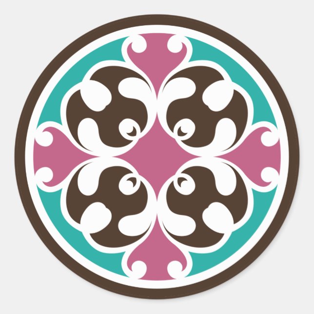 Sticker Rond Sceaux Enveloppe en verre tendu (Devant)