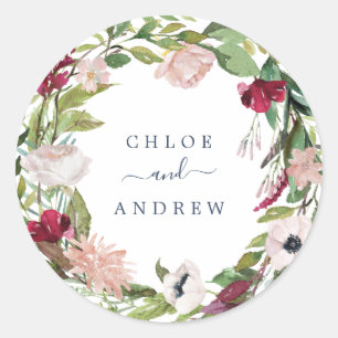 Sticker Rond Sceaux Mariages d'enveloppes de courroie de brise