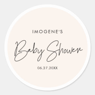 Sticker Rond Scellage minimaliste de l'enveloppe de Baby shower