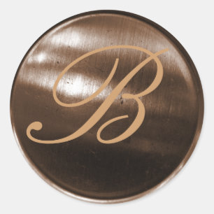 Sticker Rond scellant d'enveloppe monogramme