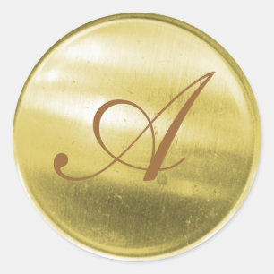 Sticker Rond scellant d'enveloppe monogramme
