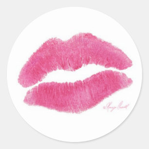 Sticker Rond Scellé avec un baiser