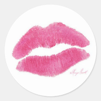 Sticker Rond Scellé avec un baiser