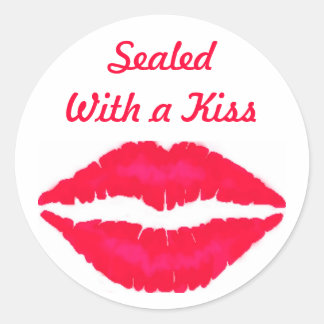 Sticker Rond Scellé avec un baiser
