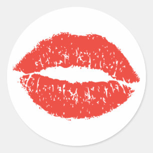 Sticker Rond Scellé avec un baiser