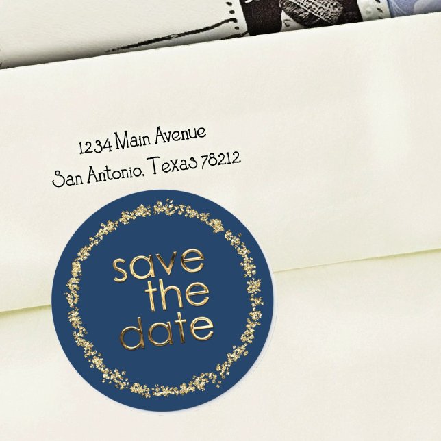 Sticker Rond Scellé de l'enveloppe Enregistrer la date de toute (Créateur téléchargé)