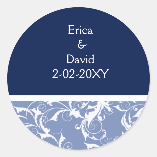 Sticker Rond scellé de l'enveloppe marine (Devant)