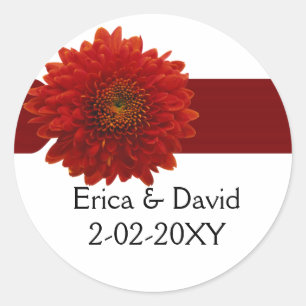Sticker Rond scellé d'enveloppe mariage de automne