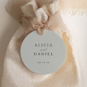 Sticker Rond Scellé simple et élégant mariage de sauge