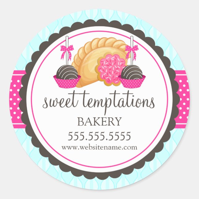 Sticker Rond Scellés de boîtes de boulangerie pour Cake Pops, c (Devant)