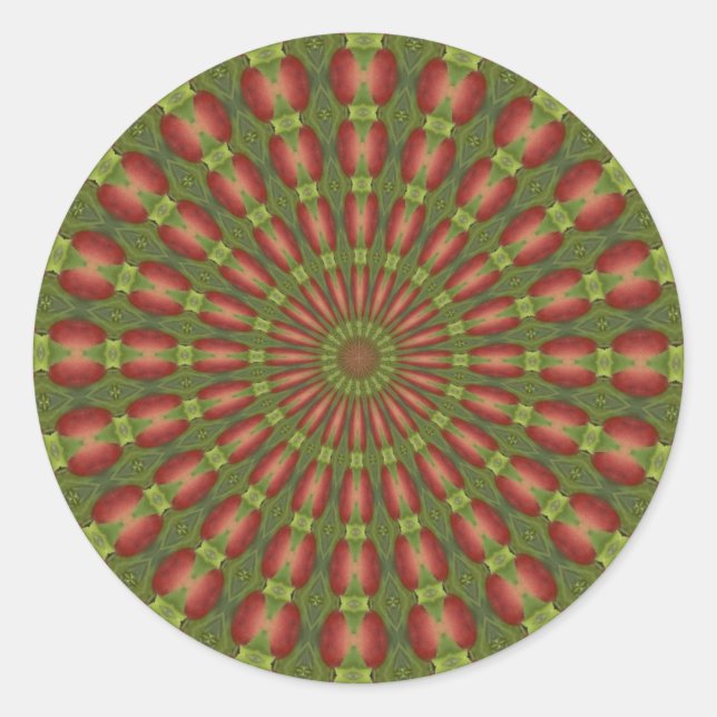 Sticker Rond scellés de l'enveloppe kaléidoscope (Devant)