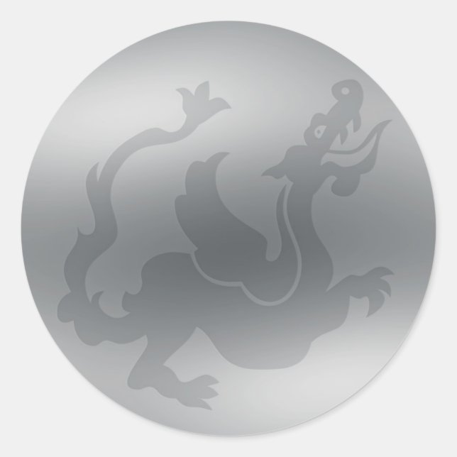 Sticker Rond scellés d'enveloppe de dragon (Devant)
