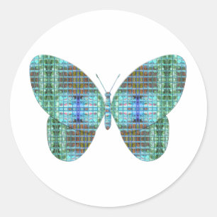 Sticker Rond scellés enveloppe de bijoux papillon