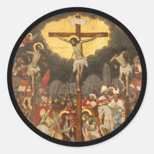 Sticker Rond Scène 1711 de crucifixion
