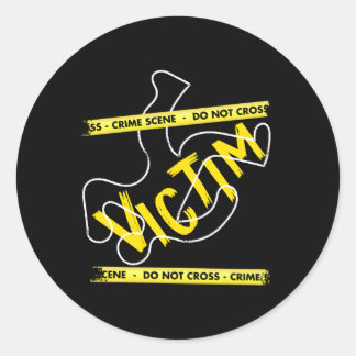 Sticker Rond Scène de crime Victime Mystère Dîner Débat Plan