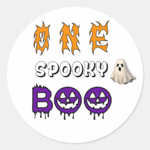 Sticker Rond Scène de fantôme Spooky Boo pour le plaisir d'Hall