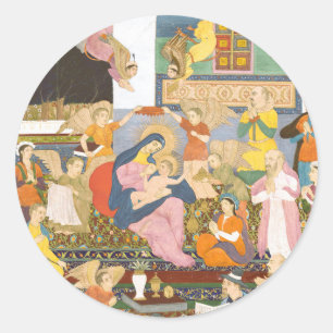 Sticker Rond Scène de Nativité Classique – Patrimoine Sacré Bea