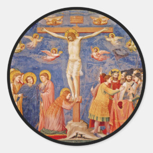Sticker Rond Scène médiévale du Vendredi Saint