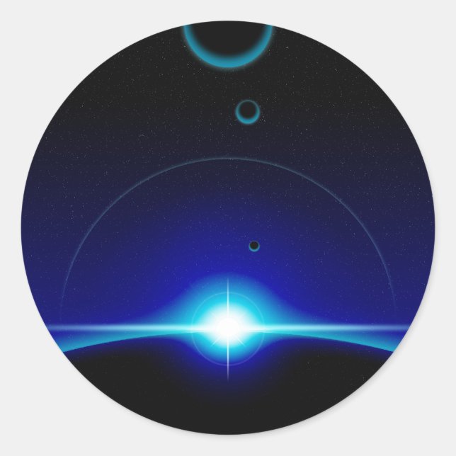 Sticker Rond Scène solaire (Devant)