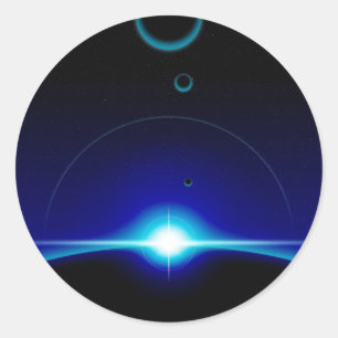 Sticker Rond Scène solaire
