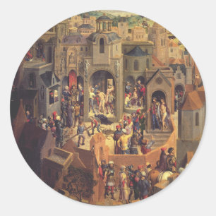 Sticker Rond Scènes de la Crucifixion du Christ