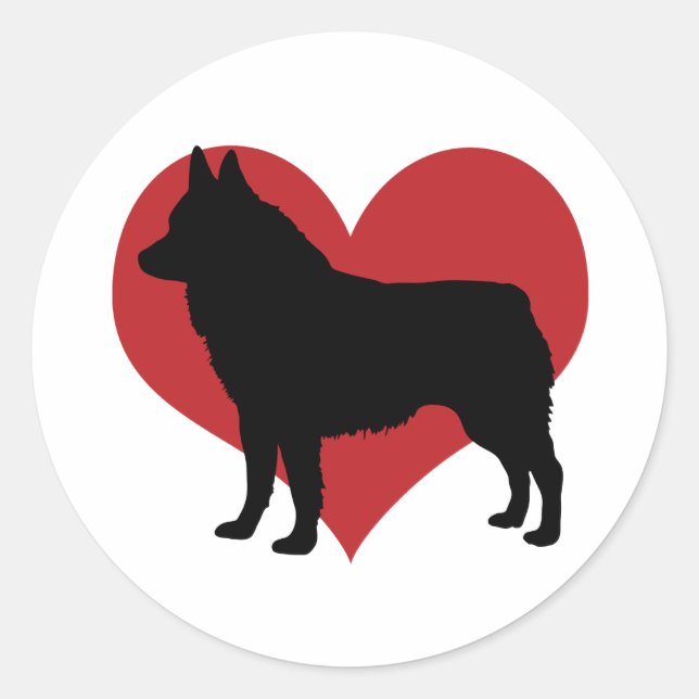 Sticker Rond Schipperke (Devant)