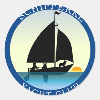 Sticker Rond Schipperke Yacht Club