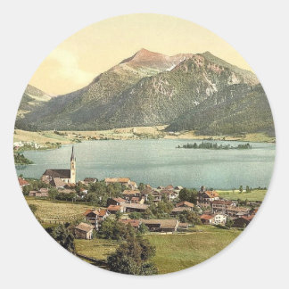 Sticker Rond Schliersee, Bavière, Allemagne classique Photochro