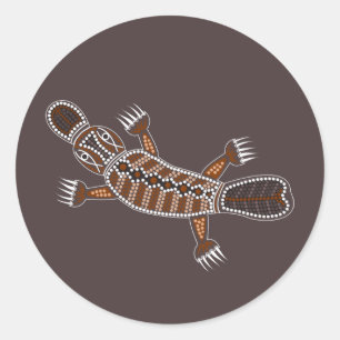 Sticker Rond Schnabeltier Oder Platypus
