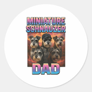 Sticker Rond Schnauzer nain