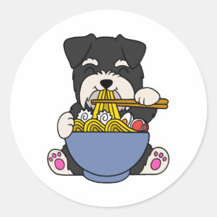 Sticker Rond Schnauzer Rahmen