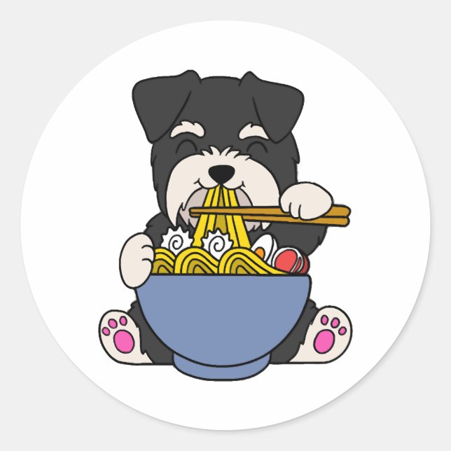 Sticker Rond Schnauzer Rahmen (Devant)