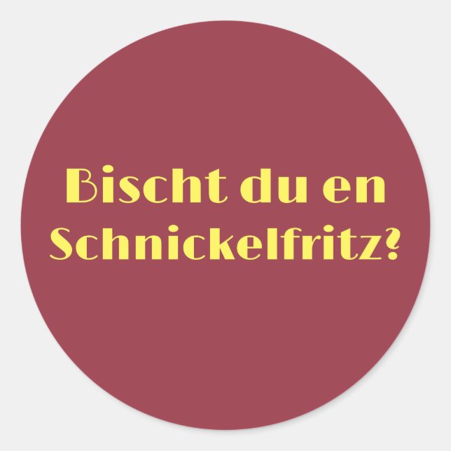 Sticker Rond Schnickelfritz (Devant)