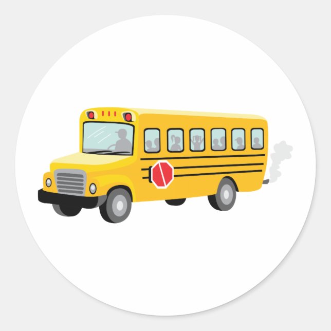 Sticker Rond School Bus (Devant)