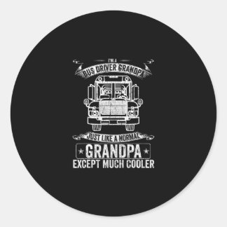 Sticker Rond School Bus Driver Grandpa Like A