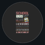 Sticker Rond School Bus Safety Rules T , School Bus Driver<br><div class="desc">School Bus Safety Rules T ,  School Bus Driver</div>