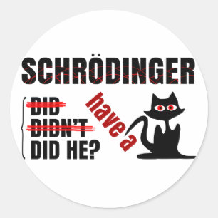 Sticker Rond Schrodinger