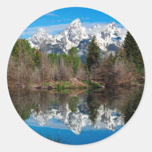 Sticker Rond Schwabacher's Landing, Grand Teton
