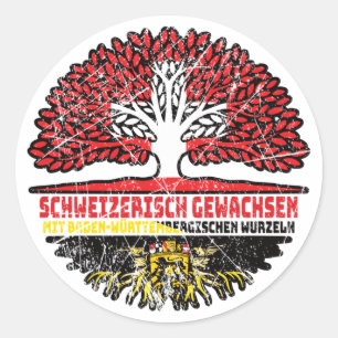 Sticker Rond Schweizer Schweiz Baum